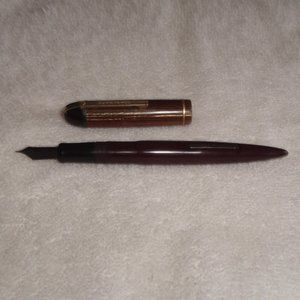 Eversharp Skyline fountain ink pen brown stripe 14KT